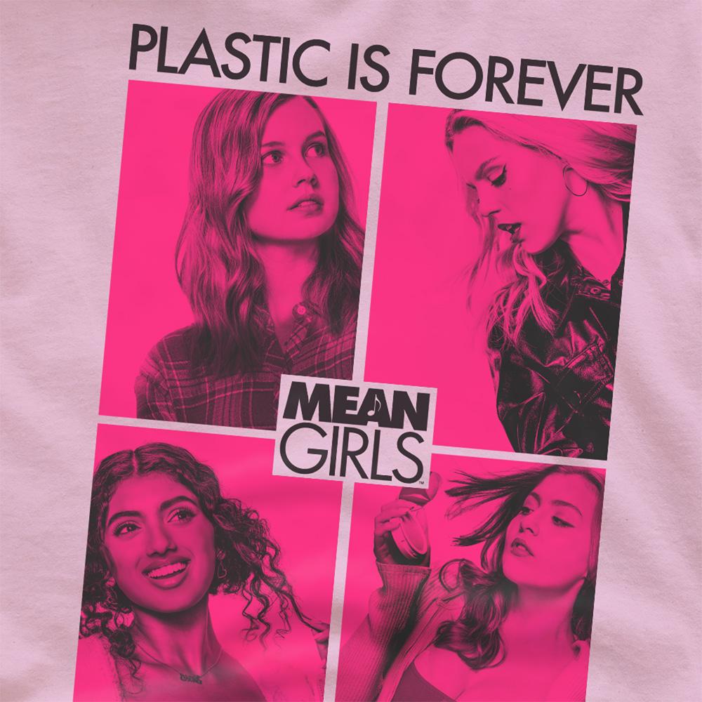 Pink - Side - Mean Girls Unisex Adult Plastic Is Forever T-Shirt
