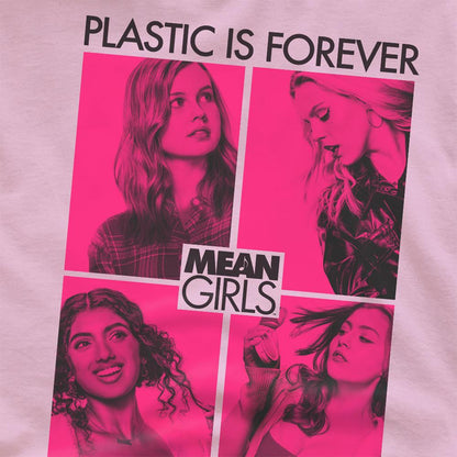 Pink - Side - Mean Girls Unisex Adult Plastic Is Forever T-Shirt