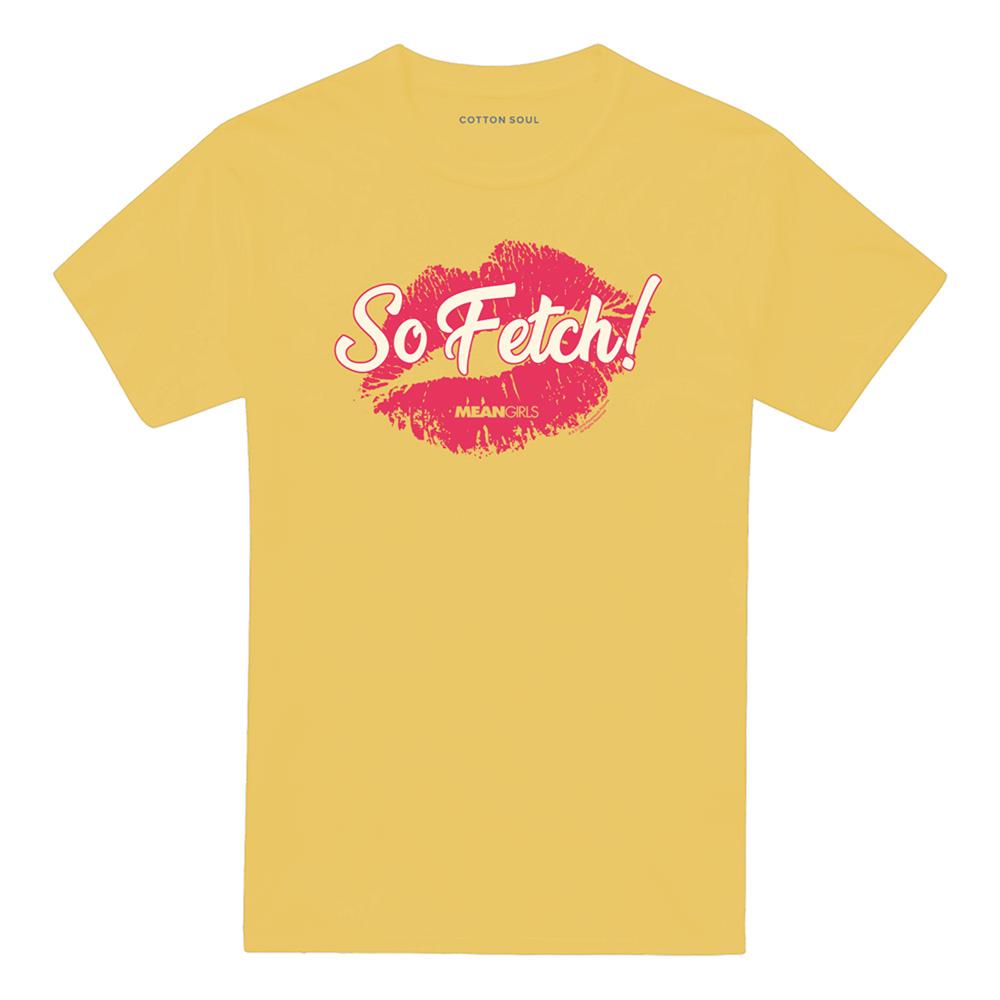 Banana Yellow - Front - Mean Girls Unisex Adult So Fetch T-Shirt