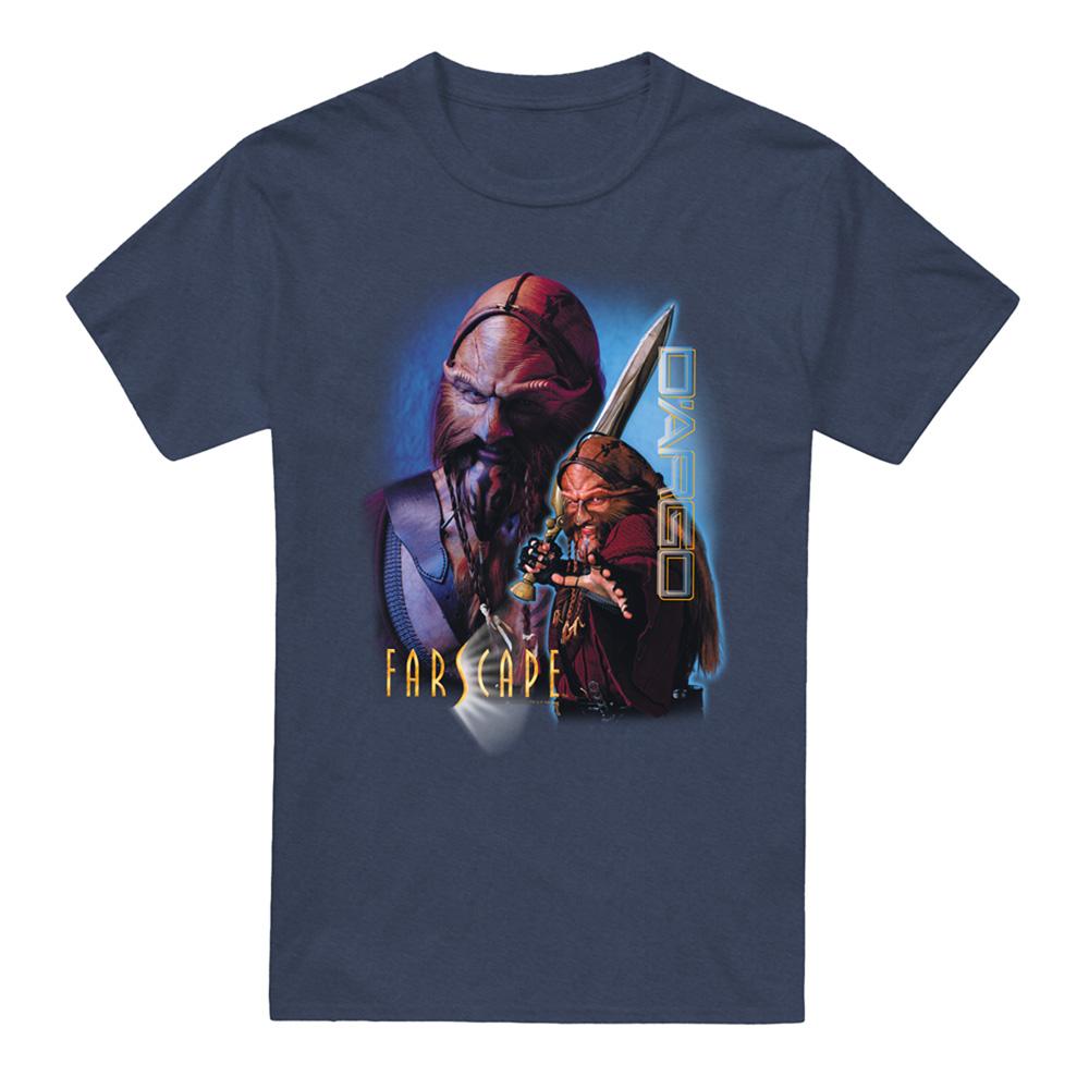 Navy - Front - Farscape Unisex Adult Ka D´Argo Heather T-Shirt