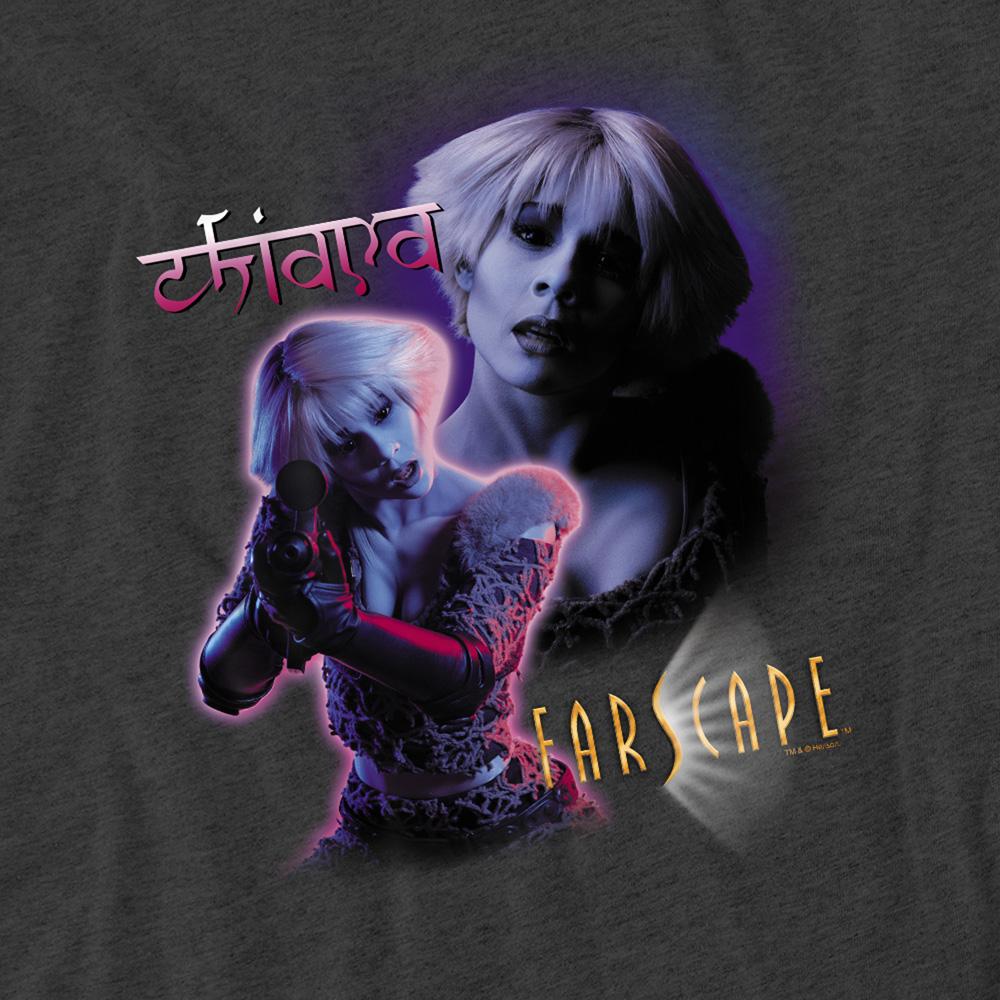 Charcoal - Side - Farscape Unisex Adult Chiana Heather T-Shirt