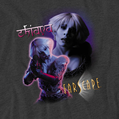 Charcoal - Side - Farscape Unisex Adult Chiana Heather T-Shirt