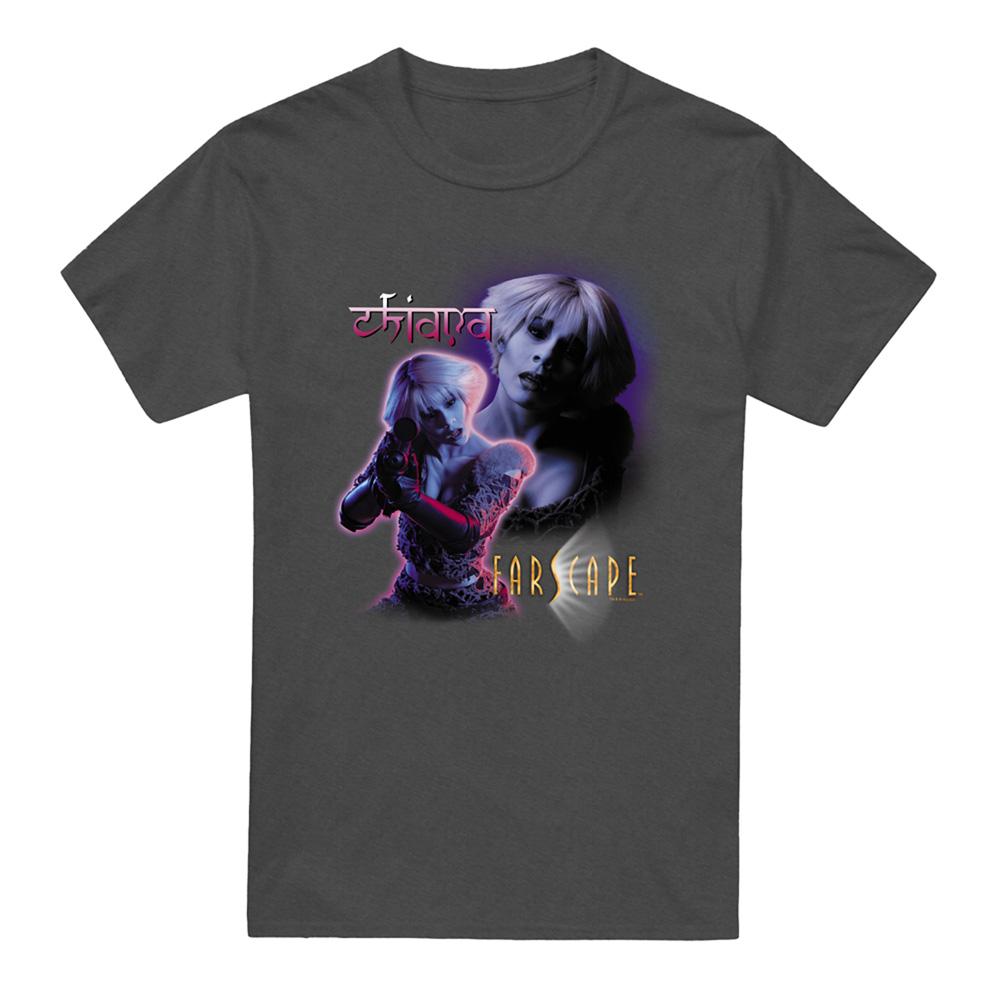 Charcoal - Front - Farscape Unisex Adult Chiana Heather T-Shirt