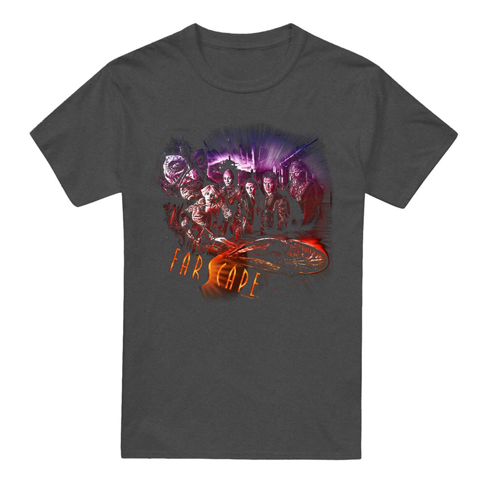 Charcoal - Front - Farscape Unisex Adult Graphic Collage Heather T-Shirt