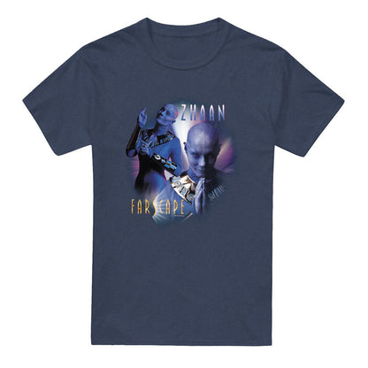 Navy - Front - Farscape Unisex Adult Zhaan Heather T-Shirt