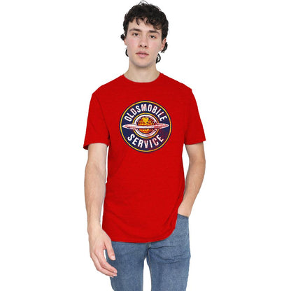 Red - Lifestyle - Oldsmobile Unisex Adult Service Vintage Heather T-Shirt
