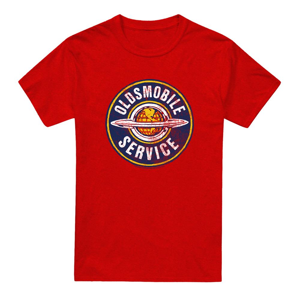Red - Front - Oldsmobile Unisex Adult Service Vintage Heather T-Shirt