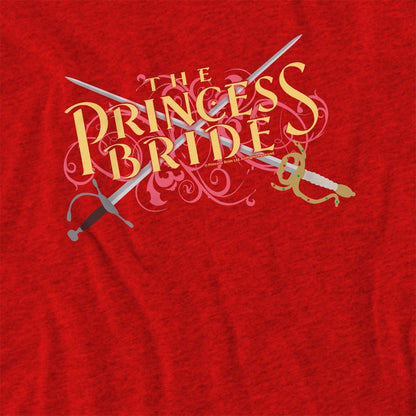 Red - Side - The Princess Bride Unisex Adult Swords Heather T-Shirt