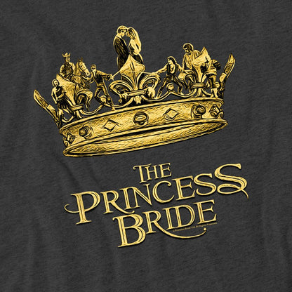 Charcoal - Side - The Princess Bride Unisex Adult Crown Heather T-Shirt
