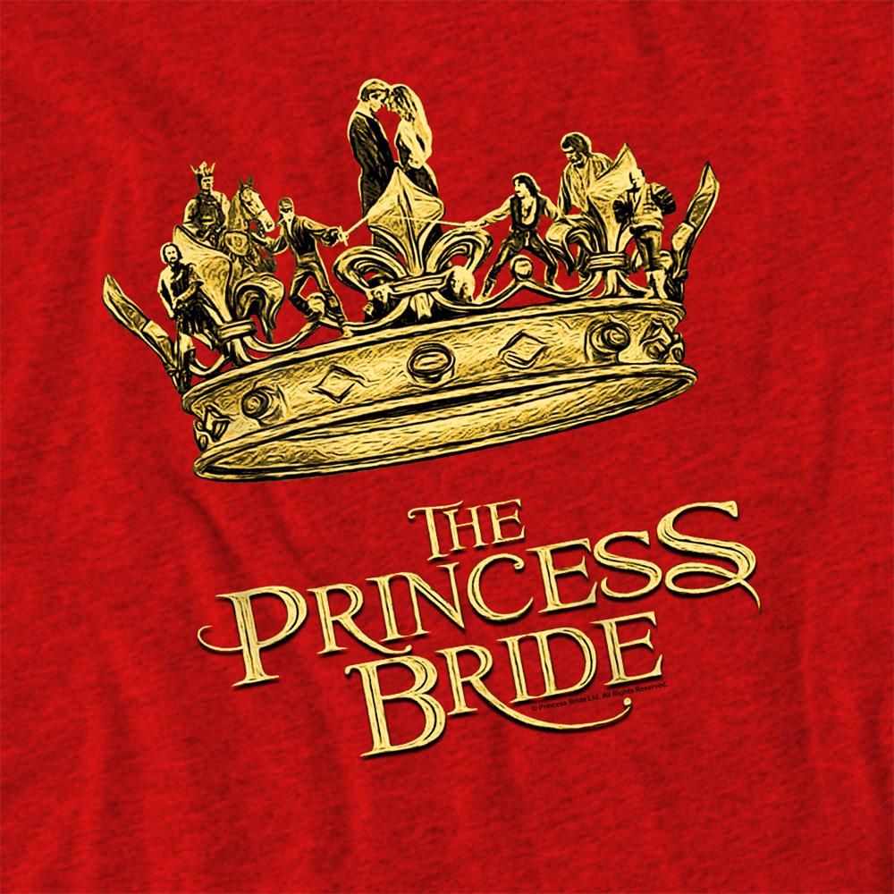 Red - Side - The Princess Bride Unisex Adult Crown Heather T-Shirt
