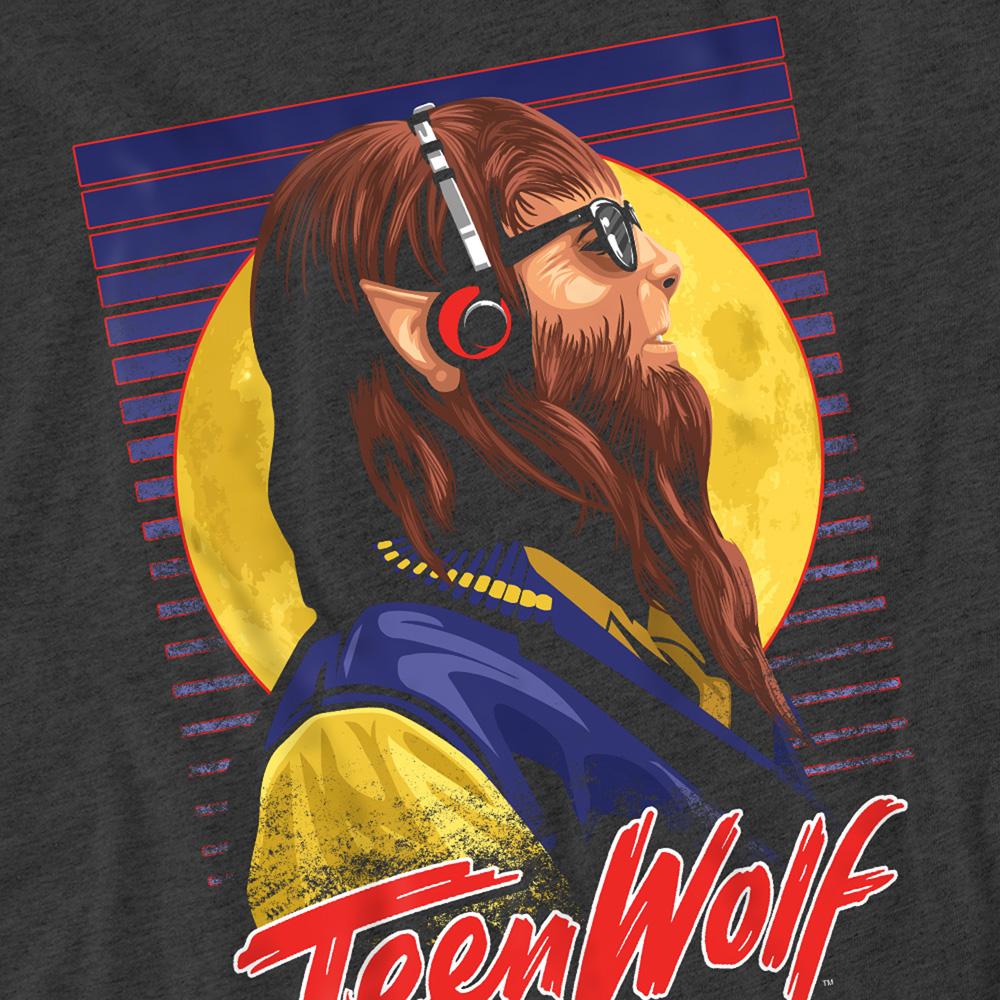 Charcoal - Side - Teen Wolf Unisex Adult Headphones Heather T-Shirt