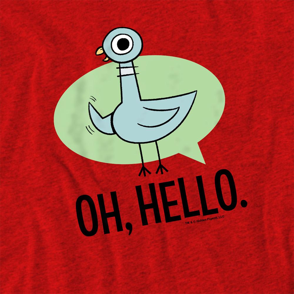 Red - Side - The Pigeon Unisex Adult Oh Hello Heather T-Shirt