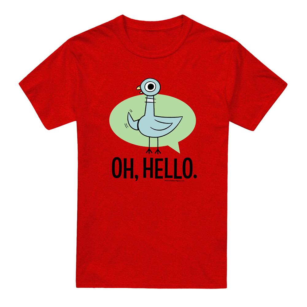 Red - Front - The Pigeon Unisex Adult Oh Hello Heather T-Shirt