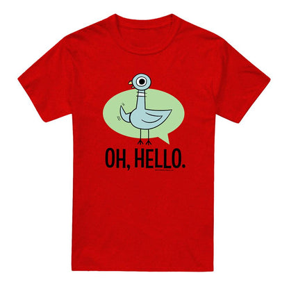 Red - Front - The Pigeon Unisex Adult Oh Hello Heather T-Shirt