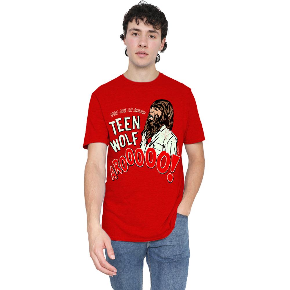 Red - Lifestyle - Teen Wolf Unisex Adult Animal Face Heather T-Shirt