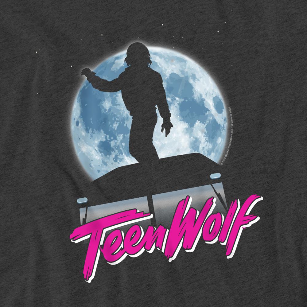 Charcoal - Side - Teen Wolf Unisex Adult Moonlight Surf Heather T-Shirt