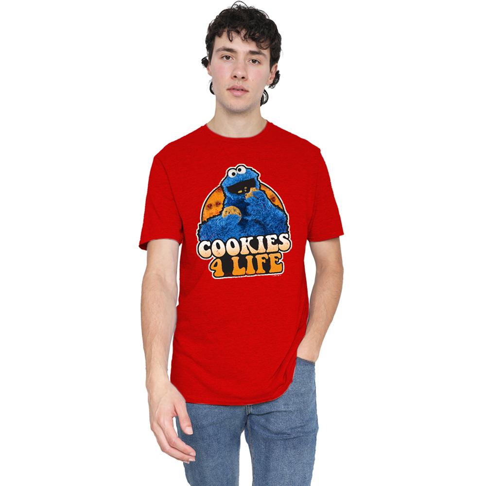 Red - Lifestyle - Sesame Street Unisex Adult Cookies 4 Life Heather T-Shirt