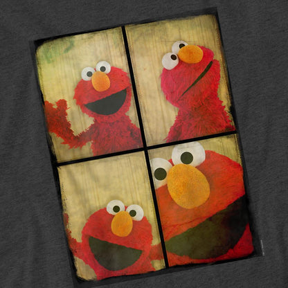Charcoal - Side - Sesame Street Unisex Adult Photobooth Heather T-Shirt