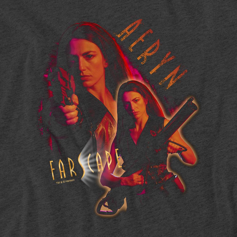 Charcoal - Side - Farscape Unisex Adult Aeryn Heather T-Shirt