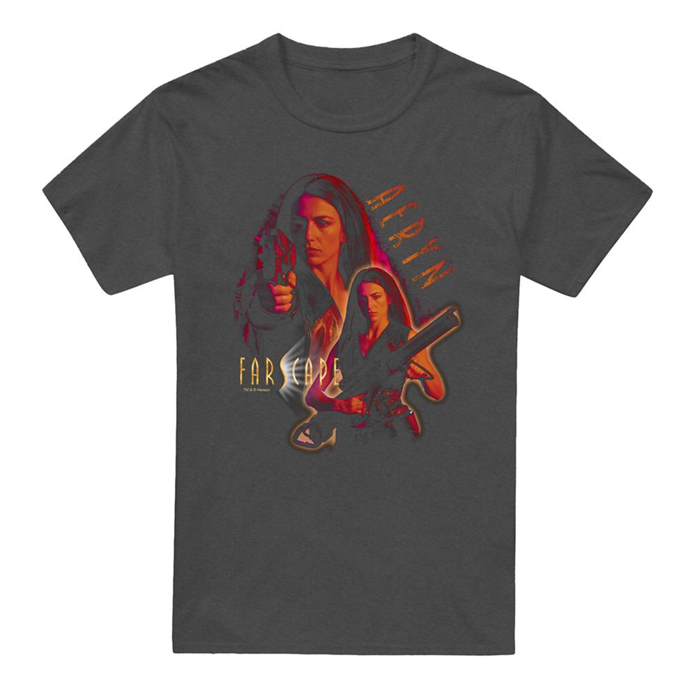 Charcoal - Front - Farscape Unisex Adult Aeryn Heather T-Shirt