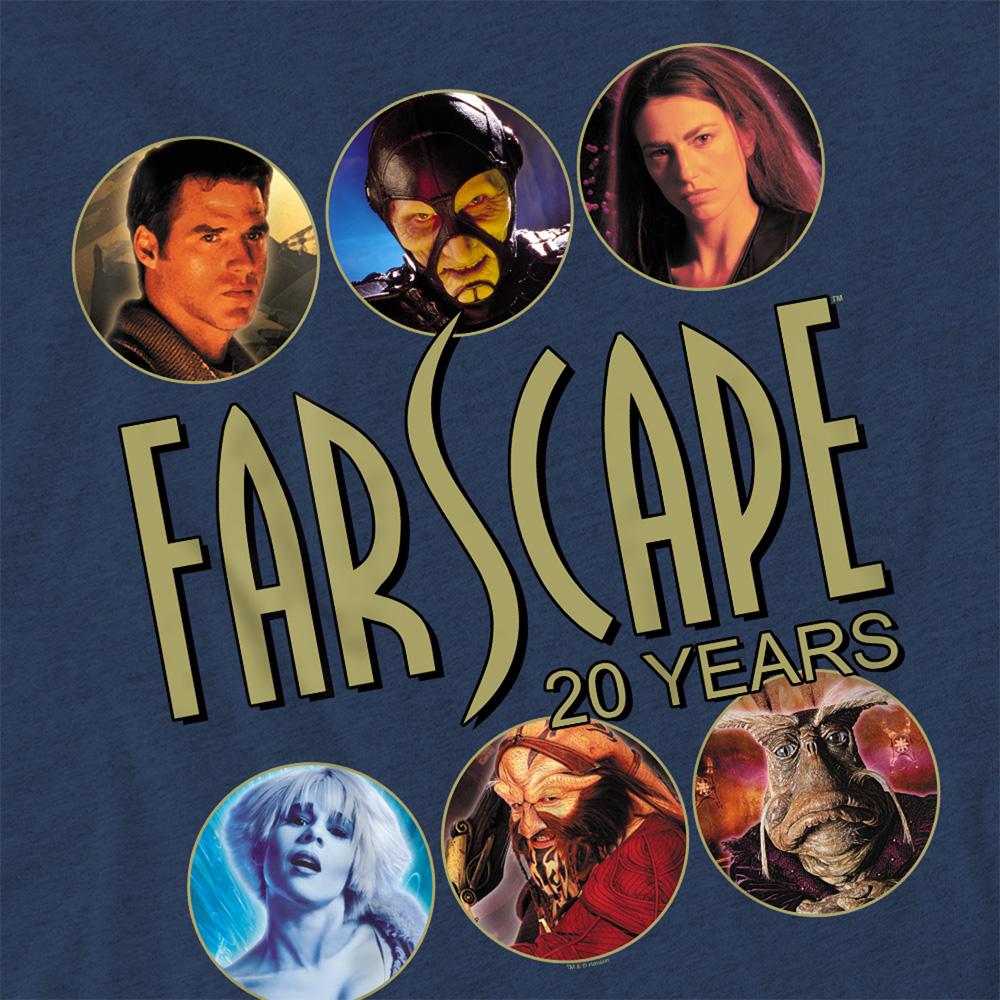 Navy - Side - Farscape Unisex Adult 20 Years Heather T-Shirt