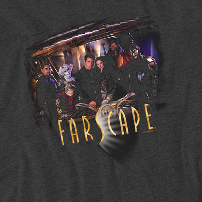 Charcoal - Side - Farscape Unisex Adult Cast Heather T-Shirt