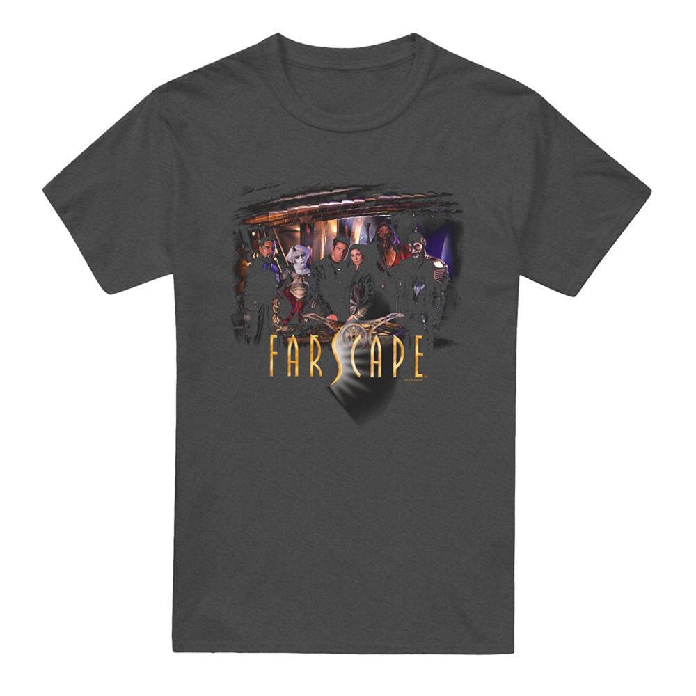 Charcoal - Front - Farscape Unisex Adult Cast Heather T-Shirt