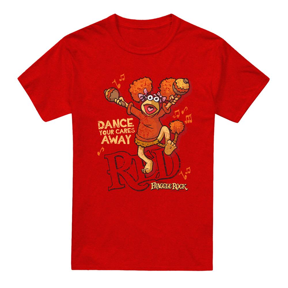 Red - Front - Fraggle Rock Unisex Adult Dance Heather T-Shirt