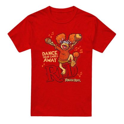 Red - Front - Fraggle Rock Unisex Adult Dance Heather T-Shirt