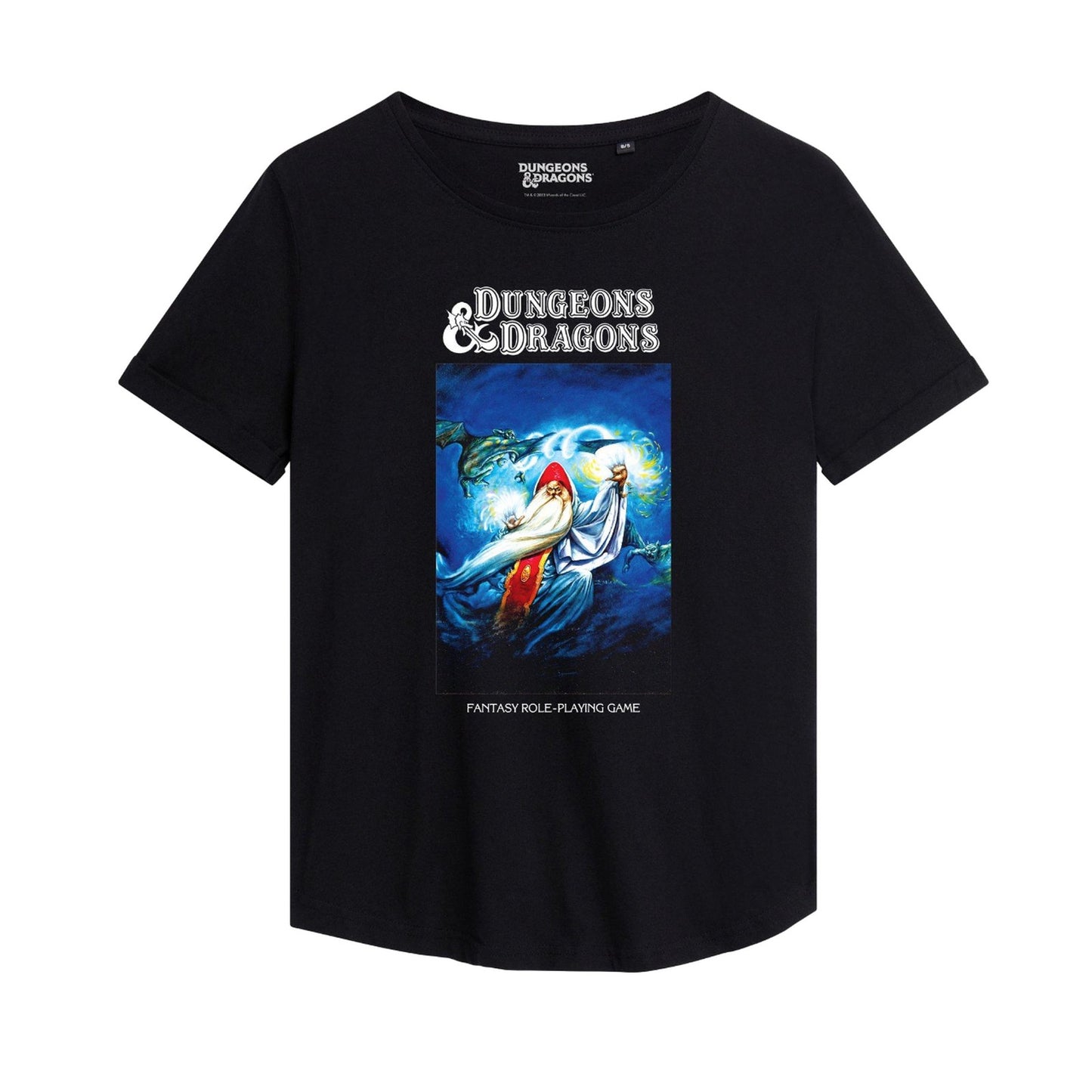 Dark Charcoal - Front - Dungeons & Dragons Womens-Ladies Role Playing T-Shirt
