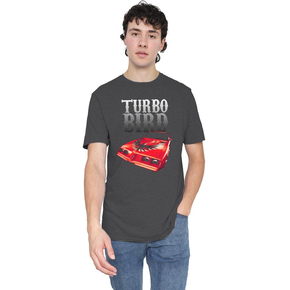 Charcoal - Lifestyle - Pontiac Unisex Adult Turbo Bird Heather T-Shirt