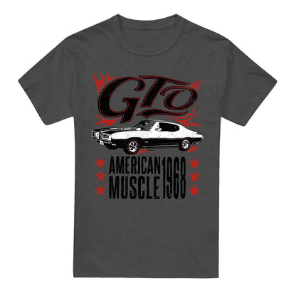 Charcoal - Front - Pontiac Unisex Adult GTO Flames Heather T-Shirt