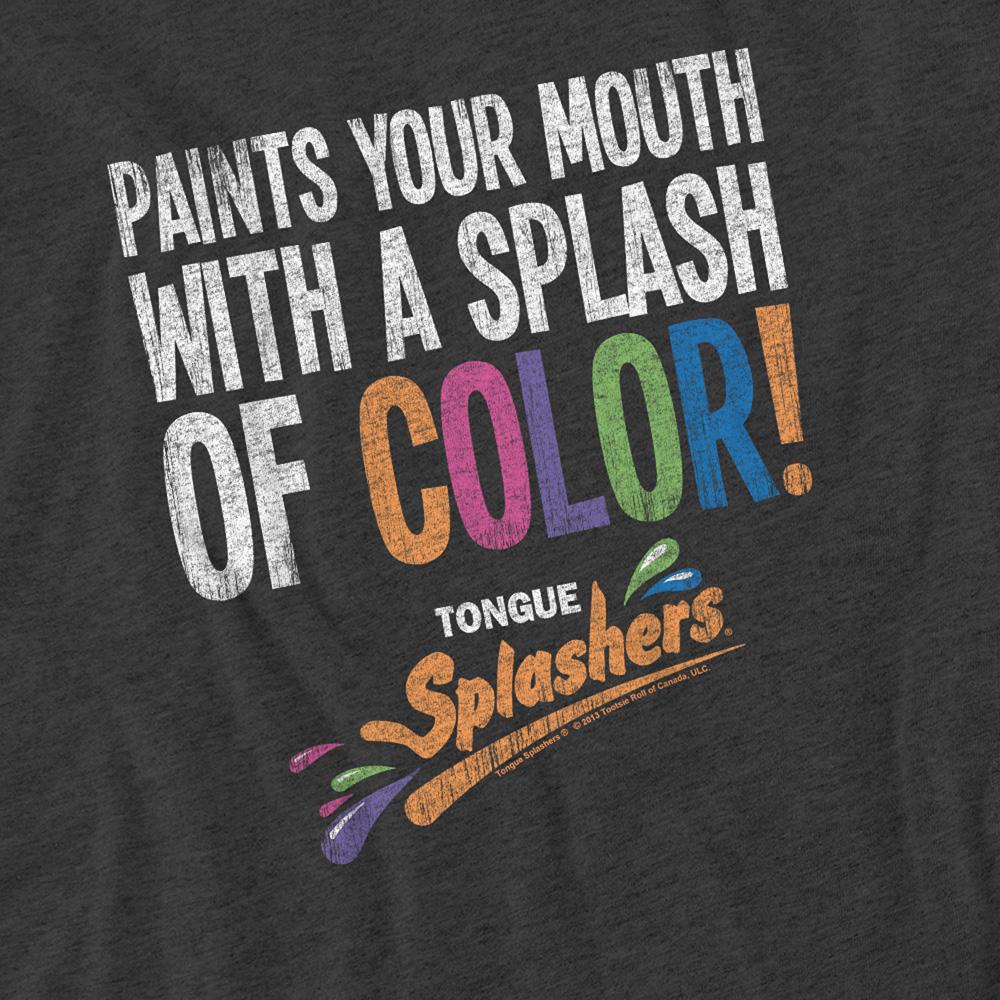 Charcoal - Side - Dubble Bubble Unisex Adult Paints Your Mouth Heather T-Shirt