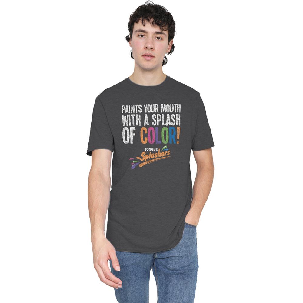 Charcoal - Lifestyle - Dubble Bubble Unisex Adult Paints Your Mouth Heather T-Shirt