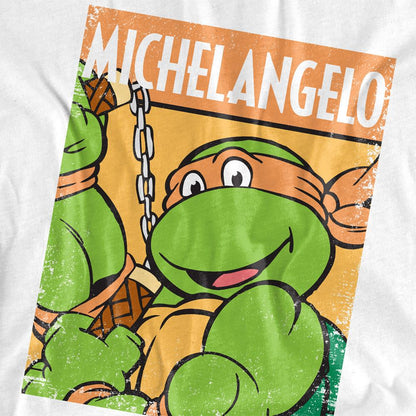 Athletic - Side - Teenage Mutant Ninja Turtles Womens-Ladies Michelangelo Heather T-Shirt