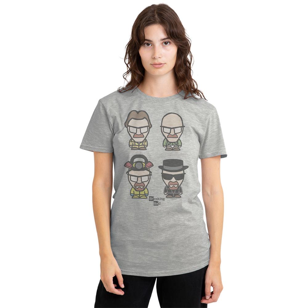 Athletic Heather - Lifestyle - Breaking Bad Womens-Ladies Walter White Faces Heather T-Shirt