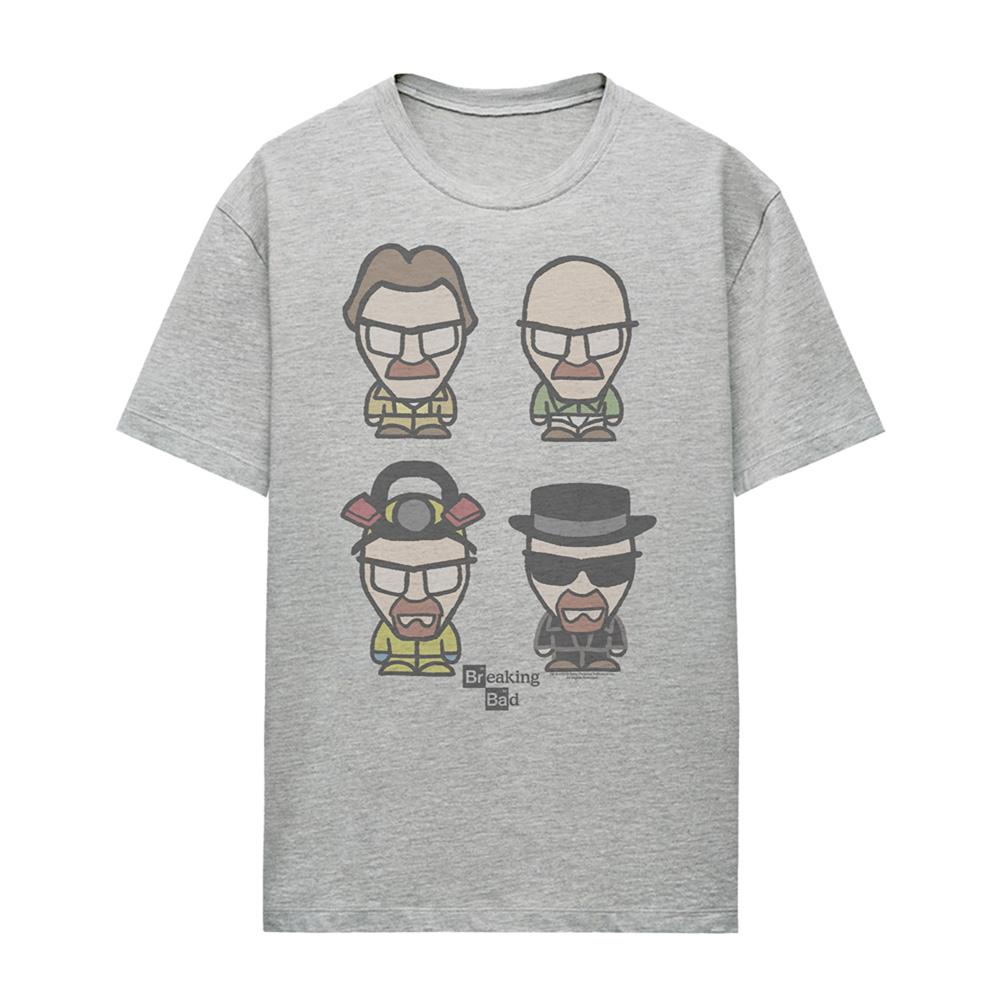 Athletic Heather - Front - Breaking Bad Womens-Ladies Walter White Faces Heather T-Shirt