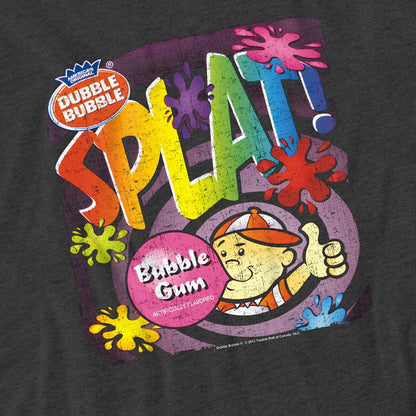 Charcoal - Side - Dubble Bubble Unisex Adult Splat Gum Heather T-Shirt