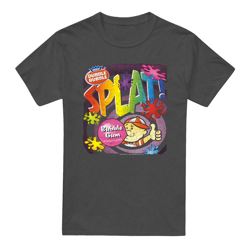 Charcoal - Front - Dubble Bubble Unisex Adult Splat Gum Heather T-Shirt