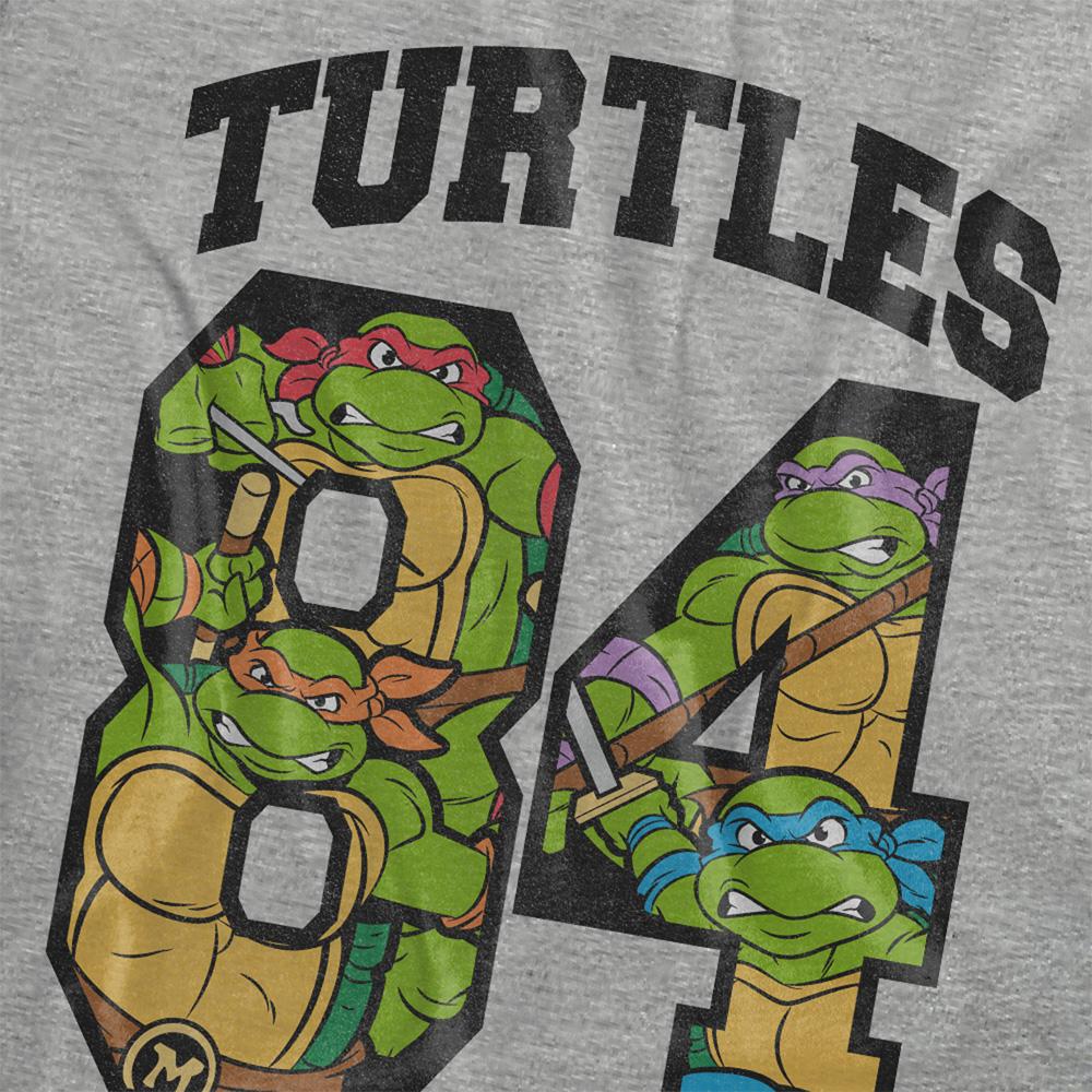 Athletic - Side - Teenage Mutant Ninja Turtles Womens-Ladies Turtles 84 Heather T-Shirt