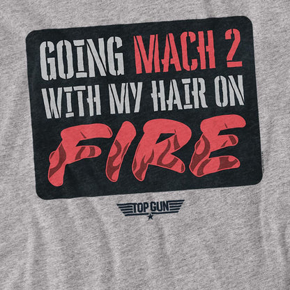 Athletic Heather - Side - Top Gun Unisex Adult Mach 2 Hair On Fire Heather T-Shirt