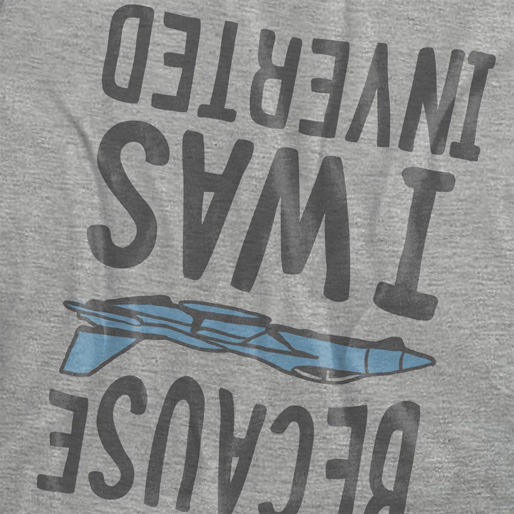 Athletic Heather - Side - Top Gun Womens-Ladies Because I was Inverted Heather T-Shirt