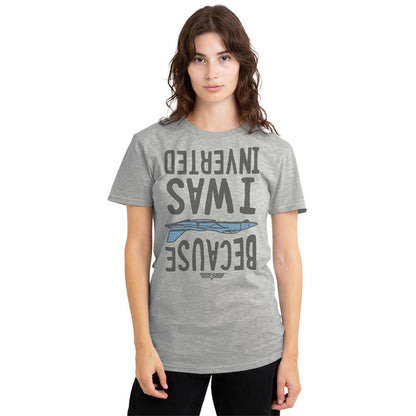Athletic Heather - Lifestyle - Top Gun Womens-Ladies Because I was Inverted Heather T-Shirt