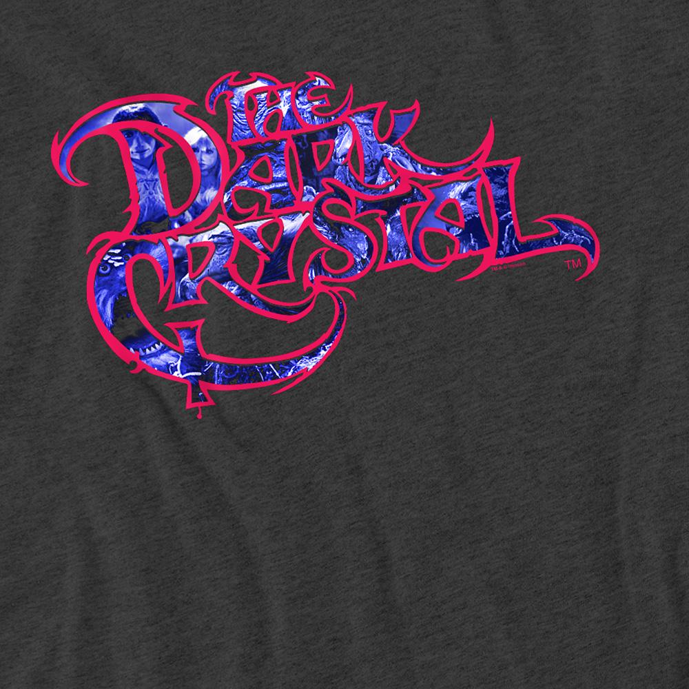 Charcoal - Side - Dark Crystal Unisex Adult Collage Logo Heather T-Shirt