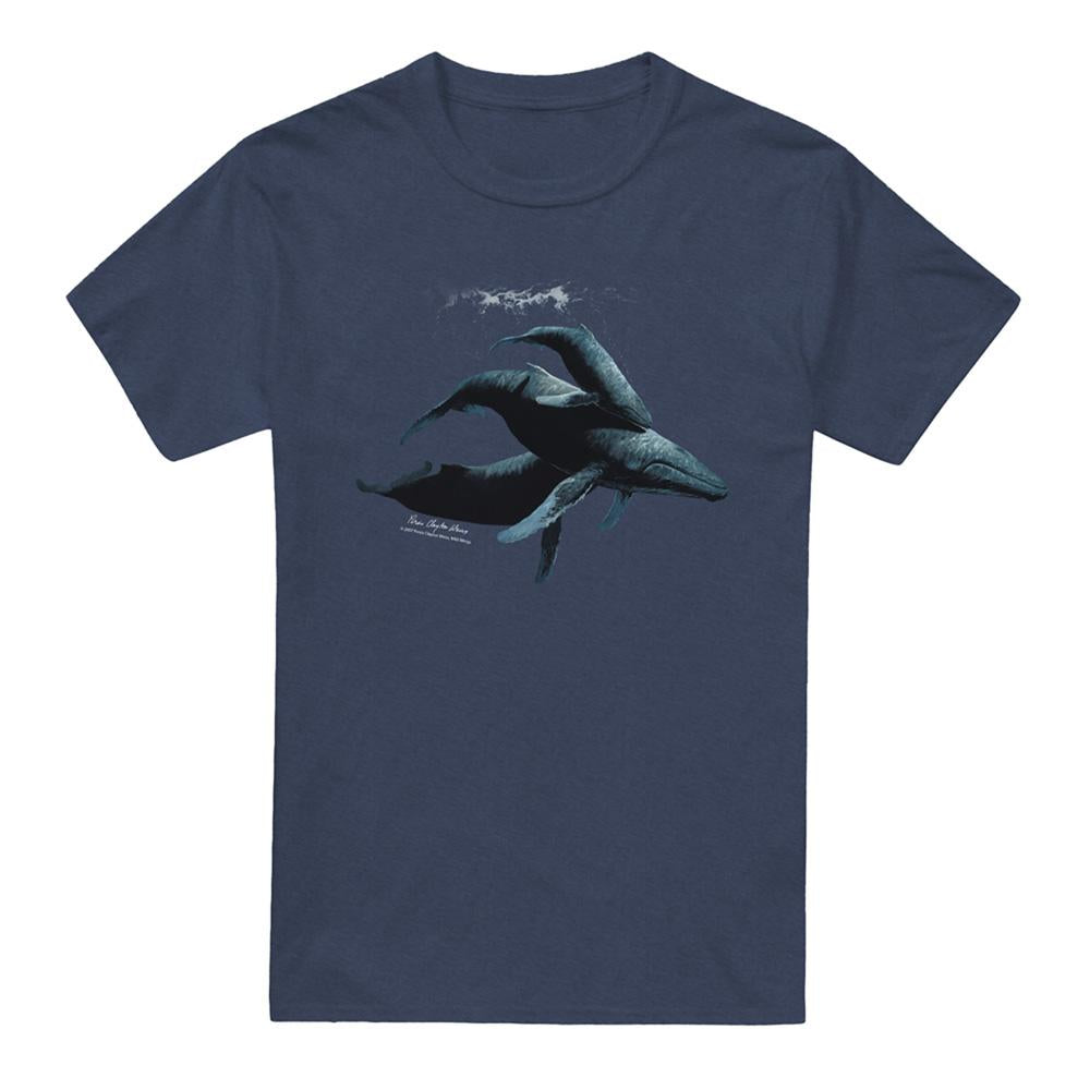 Navy - Front - Wildlife Unisex Adult Power&Grace Heather T-Shirt