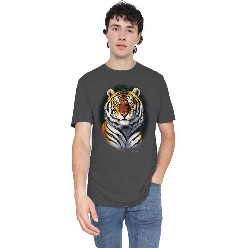 Charcoal - Lifestyle - Wildlife Unisex Adult Jungle Fire Heather T-Shirt