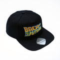 Black - Side - Back To The Future Mens Classic Logo Baseball Cap
