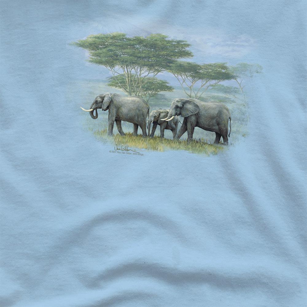 Light Blue - Side - Wildlife Unisex Adult Heart Of Africa Heather T-Shirt