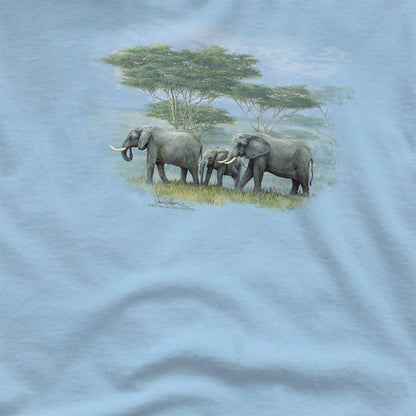 Light Blue - Side - Wildlife Unisex Adult Heart Of Africa Heather T-Shirt