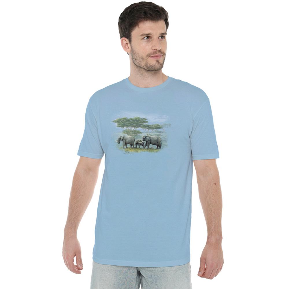 Light Blue - Lifestyle - Wildlife Unisex Adult Heart Of Africa Heather T-Shirt